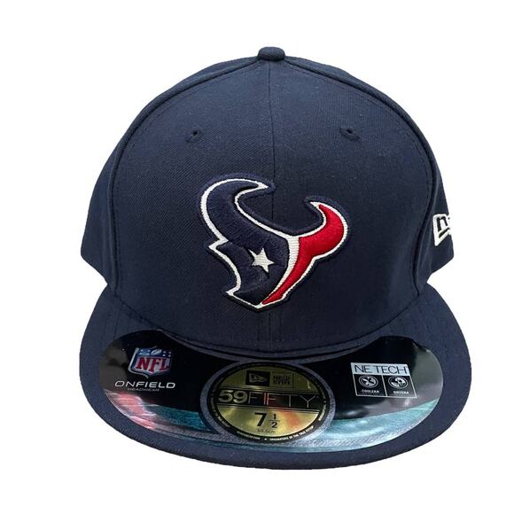 New era Houston Texans Fitted Hat 7 1/2 - Picture 1 of 4